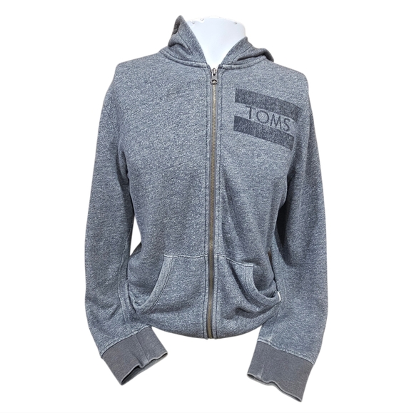 Toms Jackets & Blazers - TOMS Women’s Gray Full Zip Hoodie Sweatshirt Size XL 16 Casual Zip Up Jacket